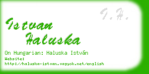 istvan haluska business card